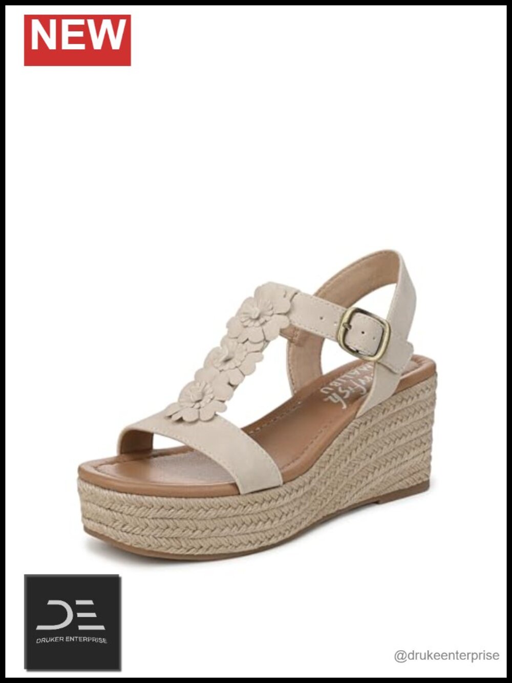 Blowfish Malibu Annika 2 Strappy Platform Wedge Sandals with Floral Accent and